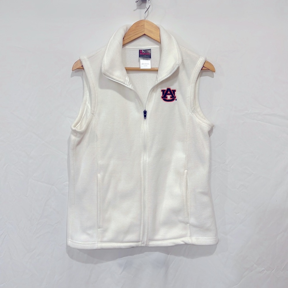 Auburn University ivory fleece vest size large 12-14